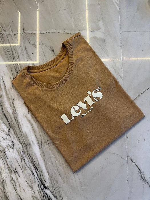 T-SHIRT LEVIS SINCE 1873 - MARROM SUED