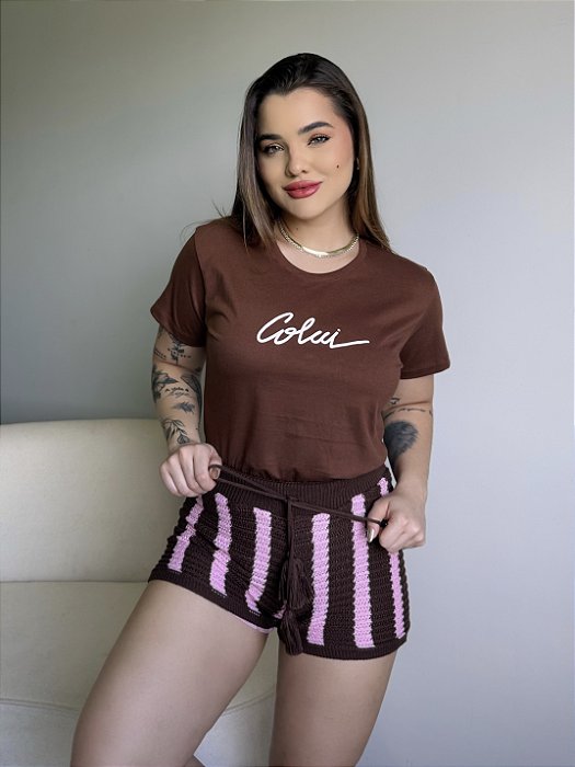 T-SHIRT COLCCI - MARROM