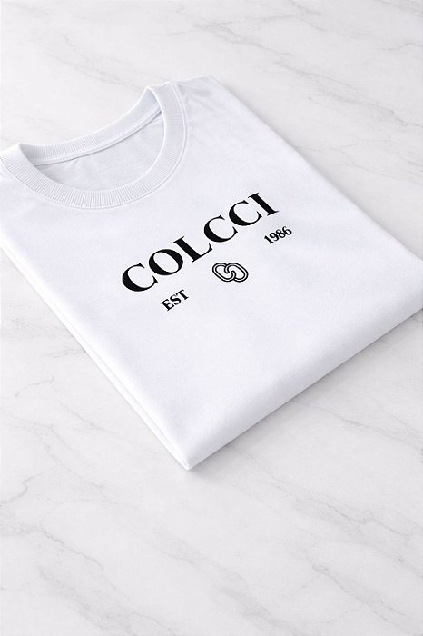 T-SHIRT COLCCI 1986 ALTO RELEVO - BRANCO