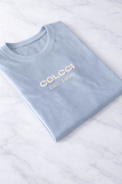 T-SHIRT COLCCI EST. 1986 - AZUL CÉU