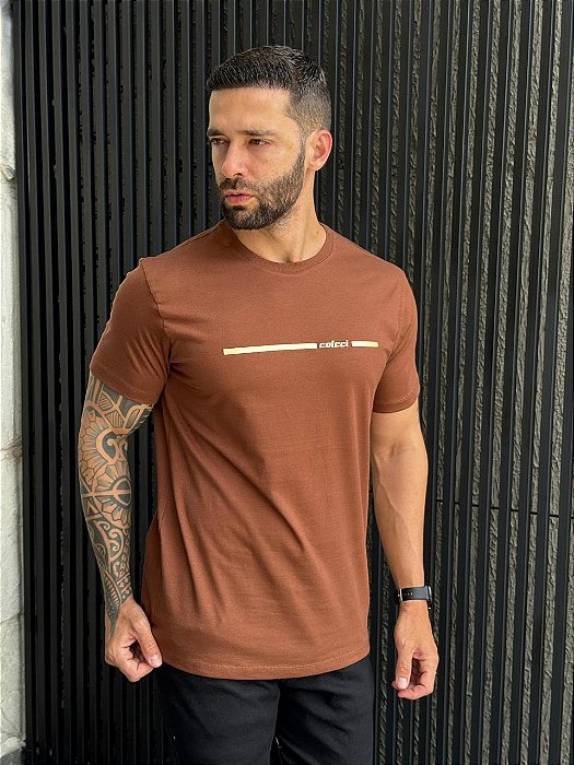 CAMISETA MASCULINA COLCCI - MARROM