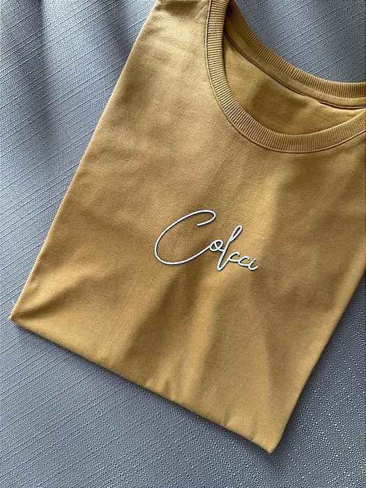 T-SHIRT COLCCI ALTO RELEVO - MOSTARDA