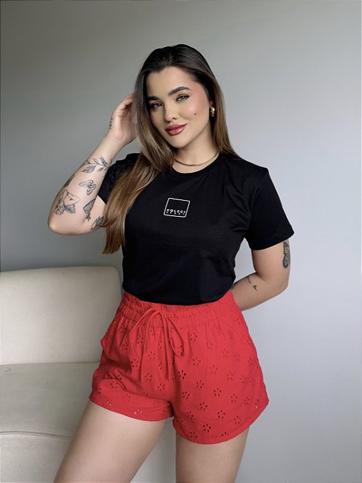 T-SHIRT COLCCI SPORT ALTO RELEVO - PRETO