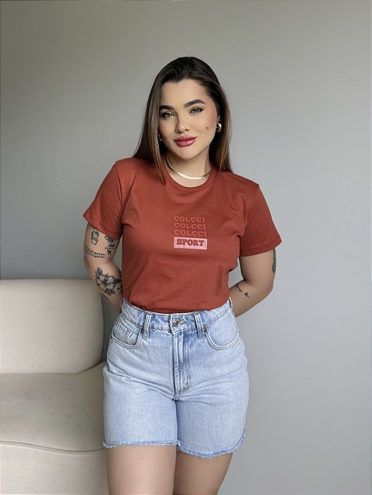 T-SHIRT COLCCI COLCCI COLCCI SPORT ALTO RELEVO - TELHA