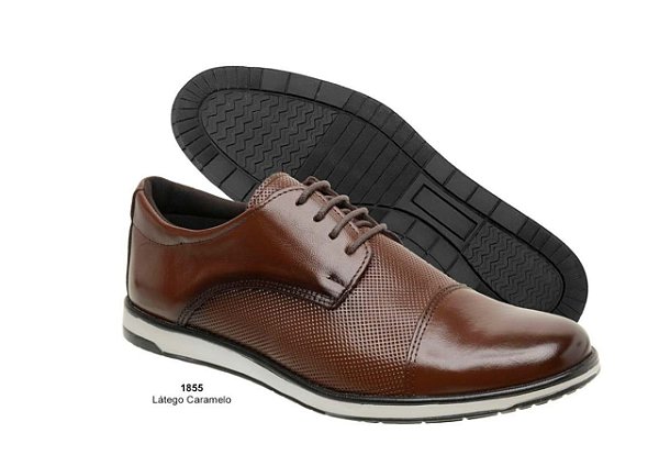 SAPATO SOCIAL MASCULINO LATEGO CARAMELO / ESTAMPA