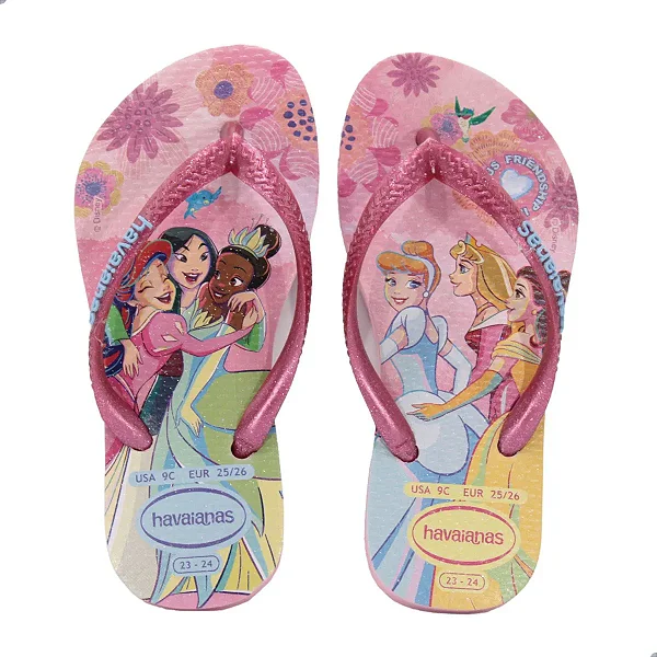Chinelo Havaianas Infantil Slim Princesas