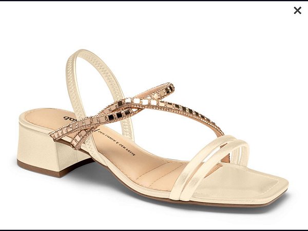 Sandalia Dakota Salto Bloco Conforto Feminina Tiras Spike Y7391