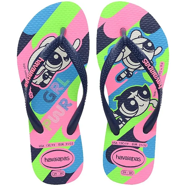 Chinelo Havaianas Kids Top Powerpuff Girls Infantil Feminino