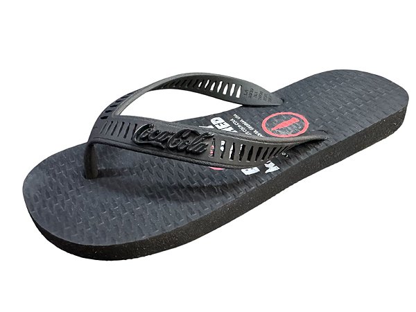 Sandália Masculina Coca-Cola CC3930 Preto/Preto