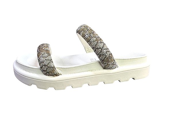 Sandália Feminina Flatform Vizzano 6459.110 – Elegância com Pedras Brilhosas