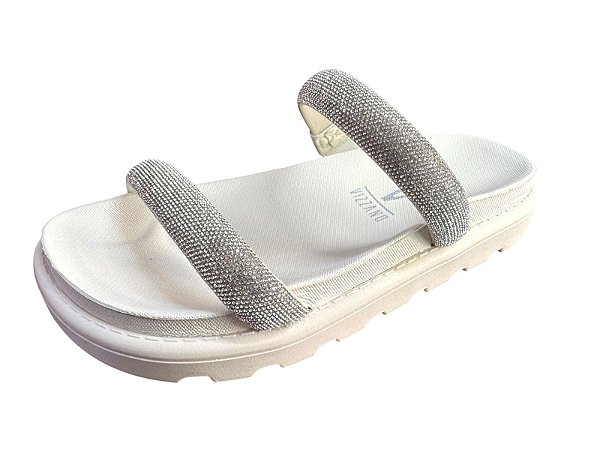 Sandália Feminina Flatform Vizzano 6459.110 – Elegância com Pedras Brilhosas