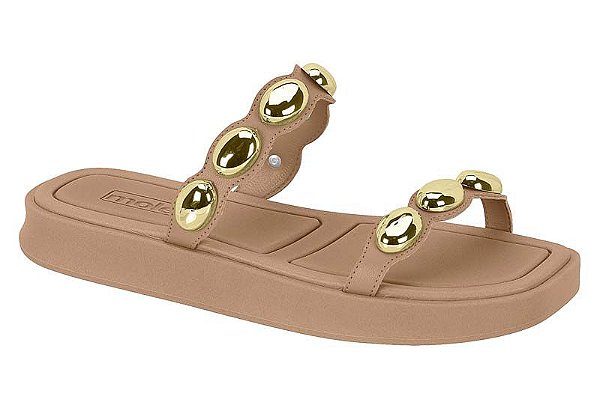 Tamanco Flat Moleca com Apliques Dourados 5506.105