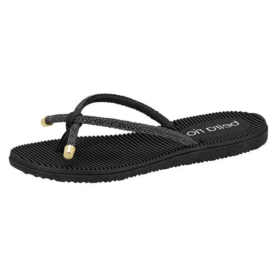 Rasteira Beira Rio Flatform Diamond Strass Laço Feminina