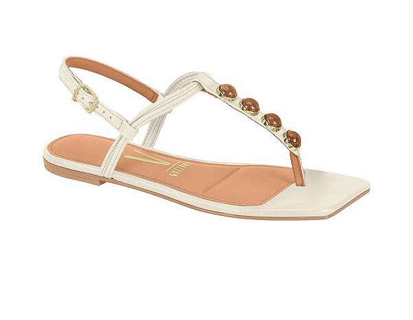 Sandália Feminina Vizzano Rasteira Flat com Pedras 6513.212