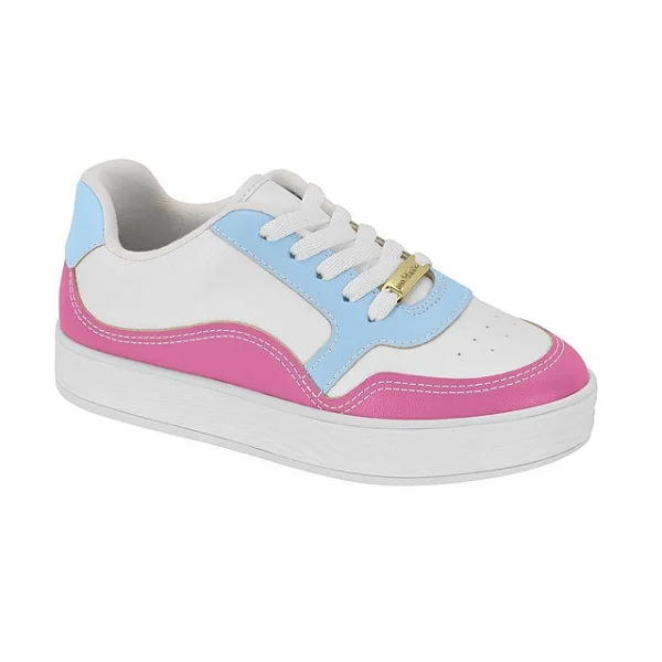 Tênis Infantil Molekinha Turim – Branco/Rosa/Celeste 2520.1744