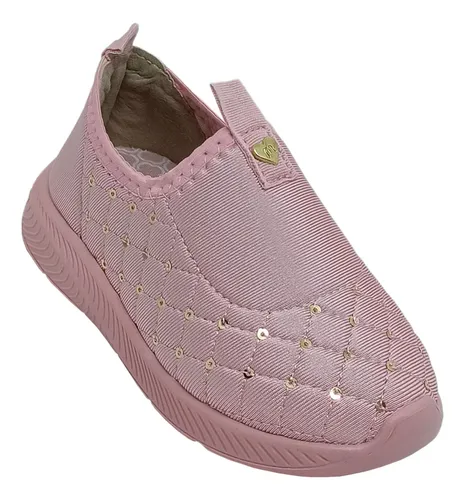 Tênis Infantil Molekinha Lantejoula Lycra Pérola – 2723.117