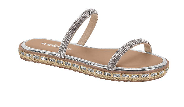 Chinelo Feminino Moleca Tiras Finas com Strass – 5413.1326