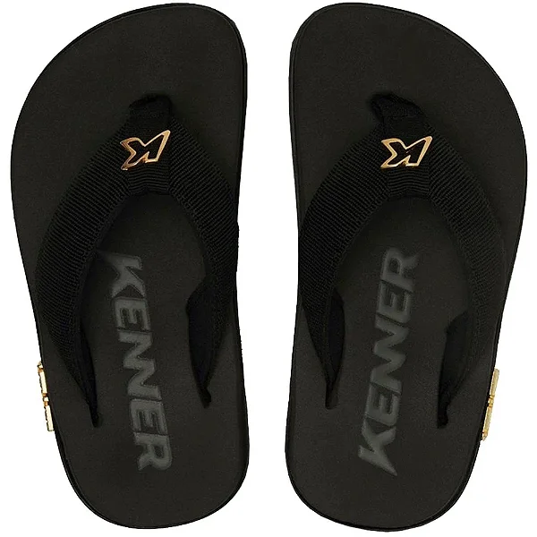 Chinelo Infantil Kenner Kivah Kids TKS preto