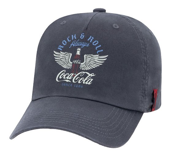 BONE COCA COLA SILK FRONTAL E ETIQUETA LATERAL JULIA PT U CINZA ES DARK GRAY 664