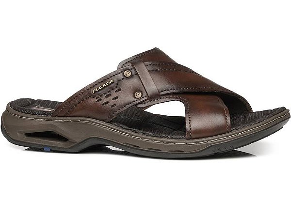 Chinelo Masculino Pegada Couro 133236 Conforto