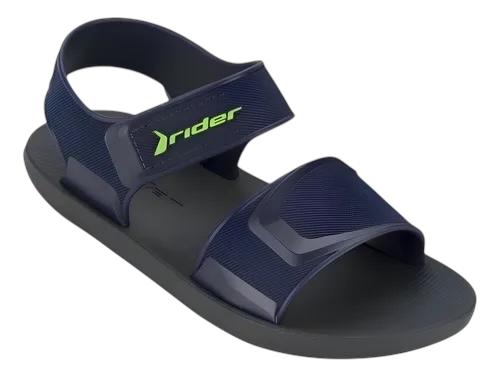 Sandália Papete Infantil Rider Kick Preta E Verde 12354