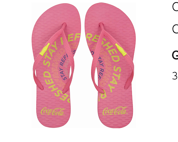 Sandália Feminina Coca-Cola CC4838 – Pink
