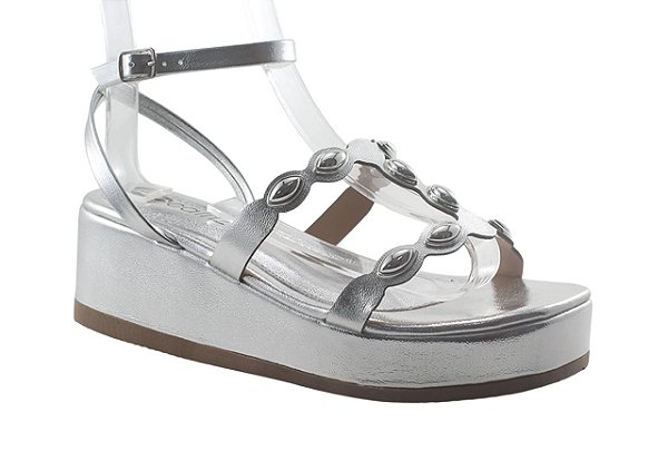 Sandália Anabela Beatriz Prata 380200/112