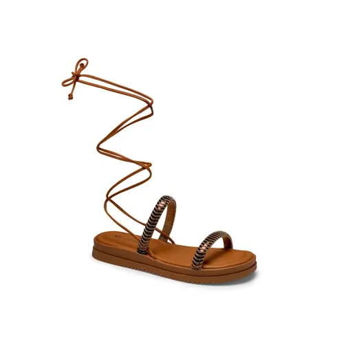 Sandália Flatform Amarração Perna Mississipi MF441