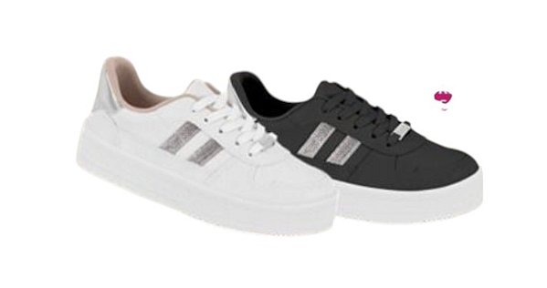 Tenis Solado Alto Feminino Casual Confortavel Moleca 5782315