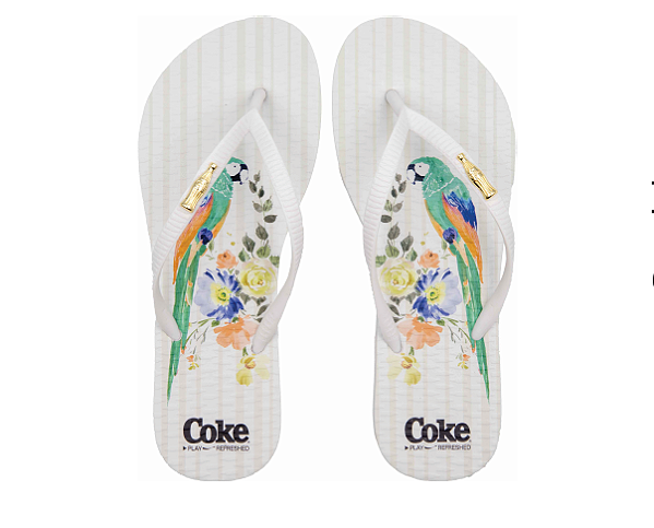 Chinelo Feminino Coca-Cola Branco – CC4825