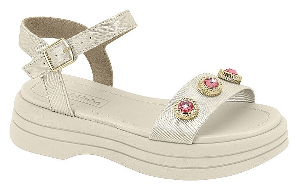 Sandália Infantil Molekinha Branco Off 2373.104