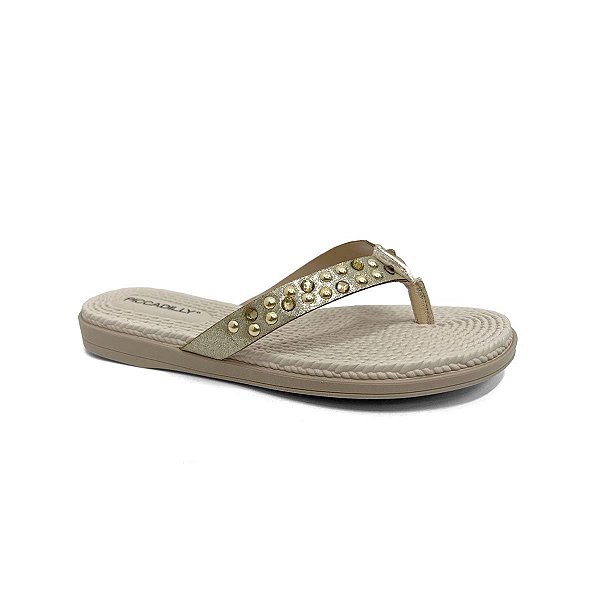 Chinelo Piccadilly Rasteira De Dedo 513042 Ouro