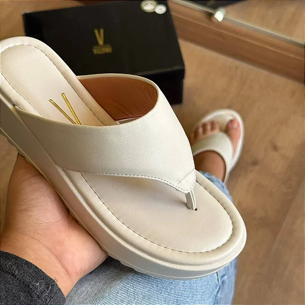 Sandália Vizzano de Dedo Alça Grossa 6492.319 Branco Off 526
