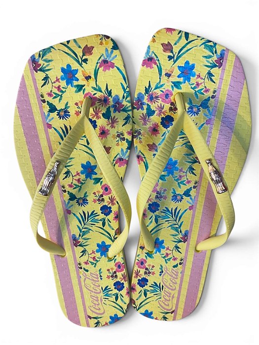 Chinelo Feminino Coca-Cola Floral CC5036