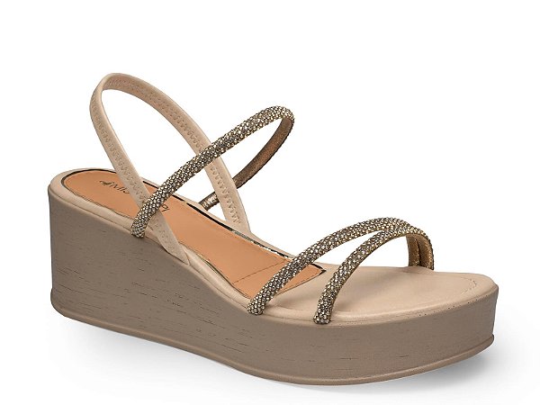 Sandália Feminina Mississipi Enfeite Ouro Light J1804