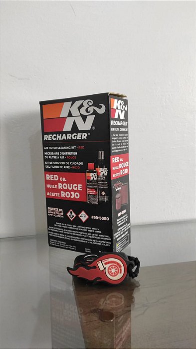 Kit Limpeza Filtro Ar K&n Recharger + Brinde KN Chaveiro e adesivo