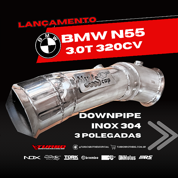 Downpipe Performance BMW N55 Inox 304 3 polegadas