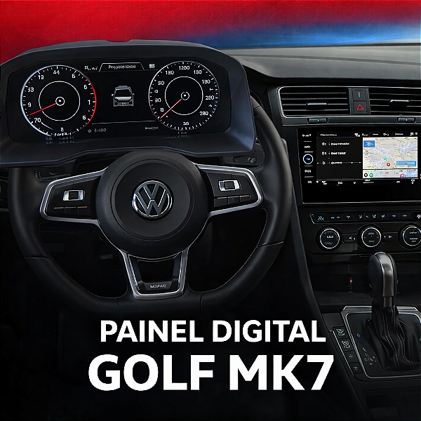 Painel Digital TFT VW Golf Mk7 Tsi Gti Msi 2014 a 2019