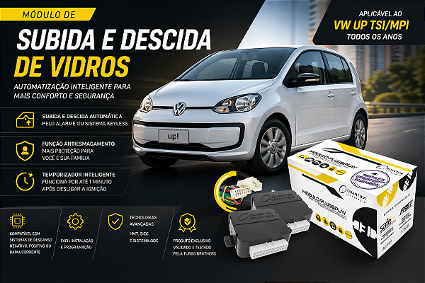 Módulo De Subida De Vidro Elétrico VW Up! TSI MPI