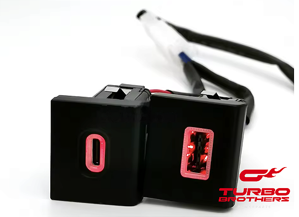 Tomadas USB C + USB console central amarok V6 2.0