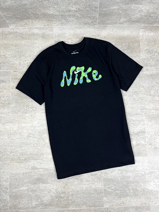 Camiseta Nike Dri fit Tee Dye Preta