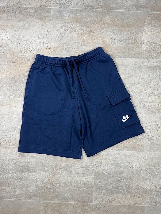 Bermuda Nike Club Fleece Azul marinho