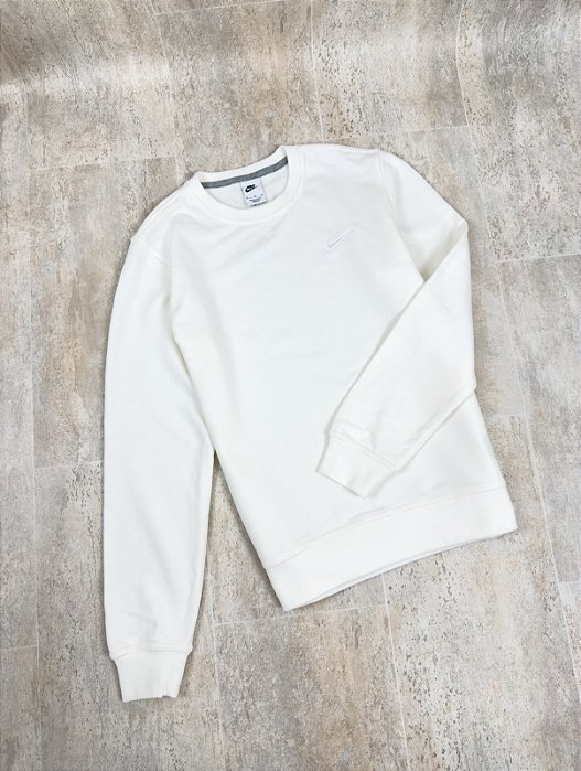 Moletom Nike Swoosh Gola Careca Creme