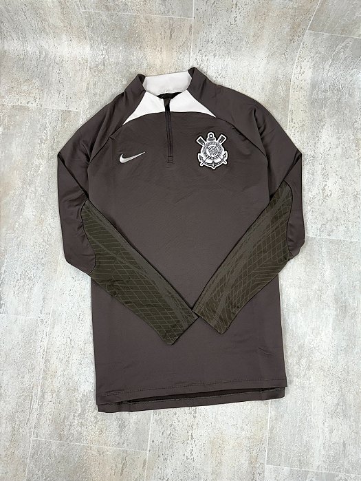 Manga Longa Nike Corinthians Treino 2024 Marrom