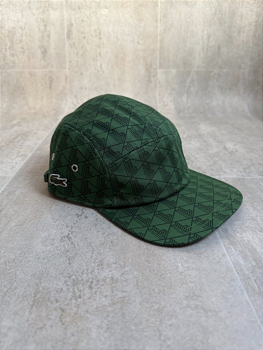 Boné Lacoste Five Monograma Verde