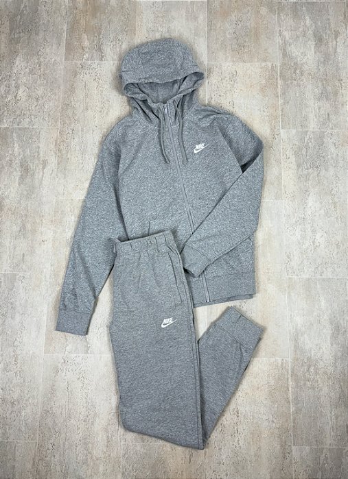 Agasalho Nike Club Cinza