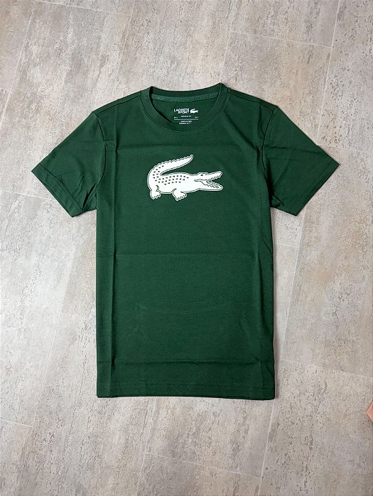 Camiseta Lacoste Big Croc Verde TH2042