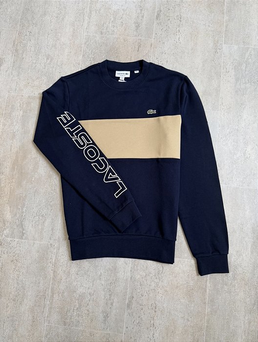 Moletom Lacoste Colorblock Letreiro