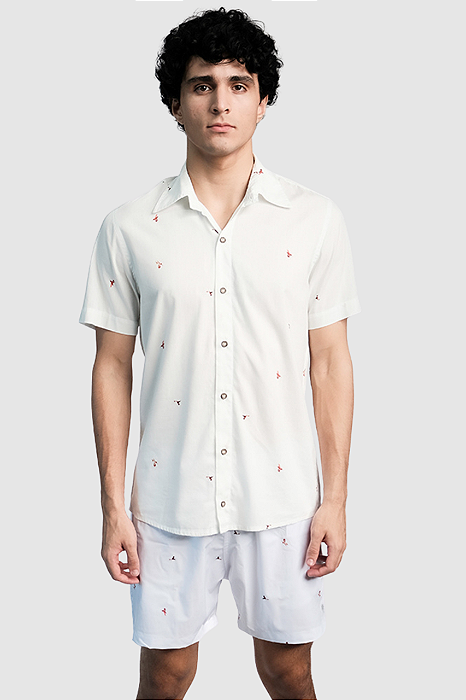 Camisa Aberta Art Beija-Flor