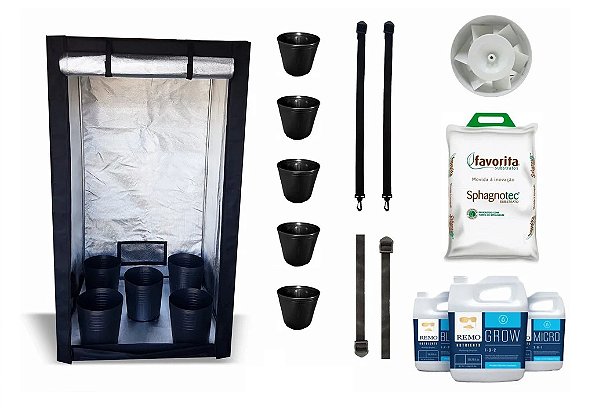 KIT EASY TO GROW 140x140x200 - Sem Luz